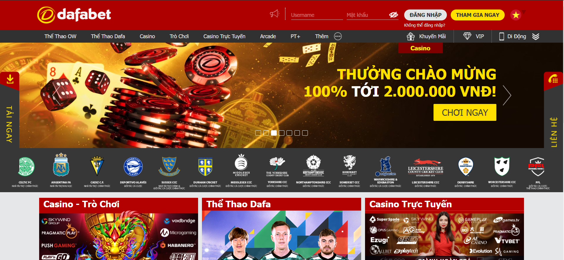 Dafabet | Nhà cái trực tuyến hàng đầu thế giới